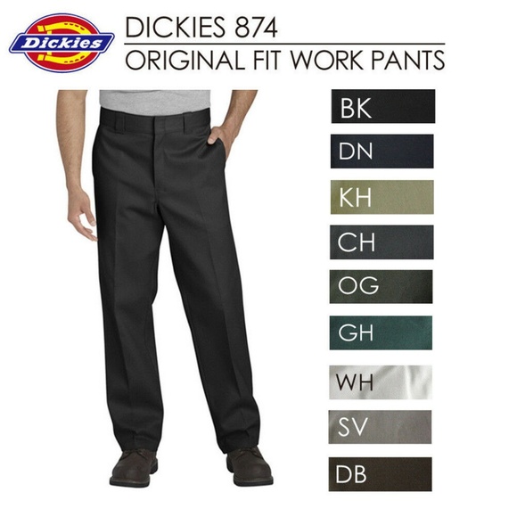 Men/'s Dickies 874 Straight Leg Original Fit Work Pants All Colors and Sizes NWT